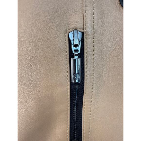 Stella + Jamie Galo Leather Mini Skirt Size Medium - Picture 3 of 5